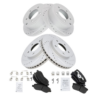 TRQ® - Performance Semi-Metallic Front and Rear Brake Kit