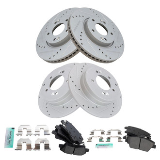 TRQ® - Performance Semi-Metallic Brake Kit