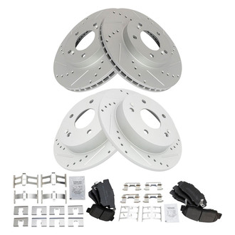 TRQ® - Performance Semi-Metallic Front and Rear Brake Kit