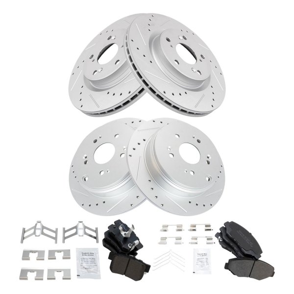 TRQ® - Performance Semi-Metallic Front and Rear Brake Kit