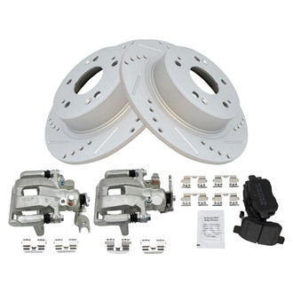 TRQ® - Performance Semi-Metallic Brake Kit with Calipers