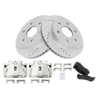 TRQ® - Performance Semi-Metallic Brake Kit with Calipers