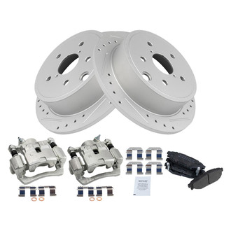 TRQ® - Performance Semi-Metallic Brake Kit with Calipers