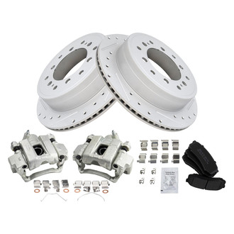 TRQ® - Performance Semi-Metallic Brake Kit with Calipers