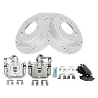 TRQ® - Performance Semi-Metallic Brake Kit with Calipers