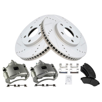 TRQ® - Performance Semi-Metallic Brake Kit with Calipers
