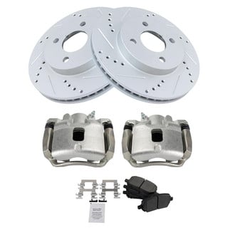TRQ® - Performance Semi-Metallic Brake Kit with Calipers