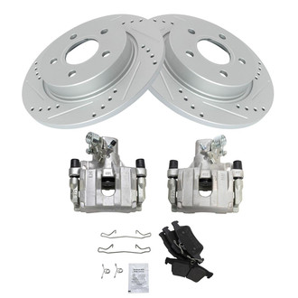 TRQ® - Performance Semi-Metallic Brake Kit with Calipers