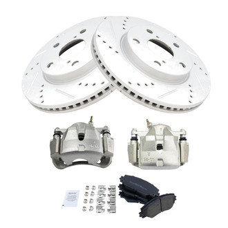 TRQ® - Performance Semi-Metallic Brake Kit with Calipers