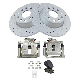TRQ® - Performance Semi-Metallic Brake Kit with Calipers