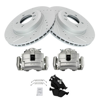 TRQ® - Performance Semi-Metallic Brake Kit with Calipers