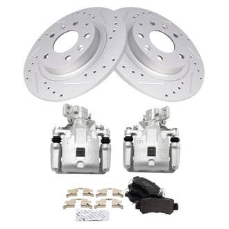 TRQ® - Performance Semi-Metallic Brake Kit with Calipers