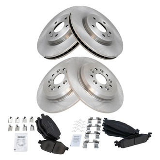 TRQ® - Disc Brake Kit with Semi-Metallic Pads