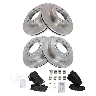 TRQ® - Disc Brake Kit with Semi-Metallic Pads