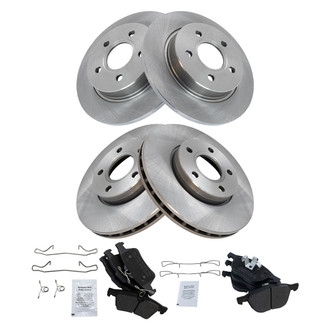 TRQ® - Disc Brake Kit with Semi-Metallic Pads