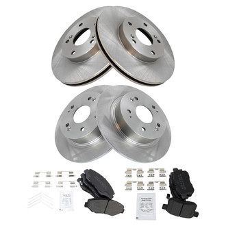 TRQ® - Disc Brake Kit with Semi-Metallic Pads
