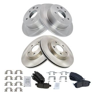 TRQ® - Disc Brake Kit with Semi-Metallic Pads
