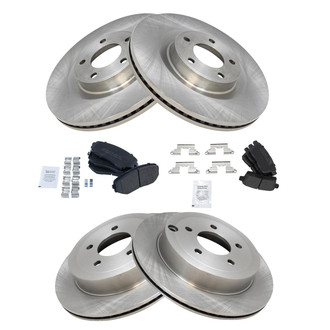 TRQ® - Disc Brake Kit with Semi-Metallic Pads