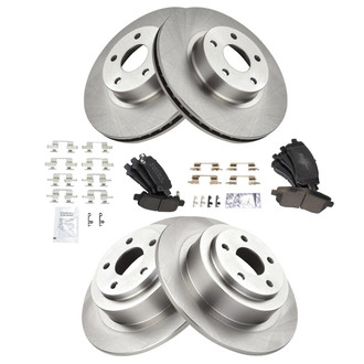 TRQ® - Disc Brake Kit with Semi-Metallic Pads