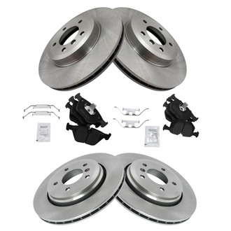 TRQ® - Disc Brake Kit with Semi-Metallic Pads