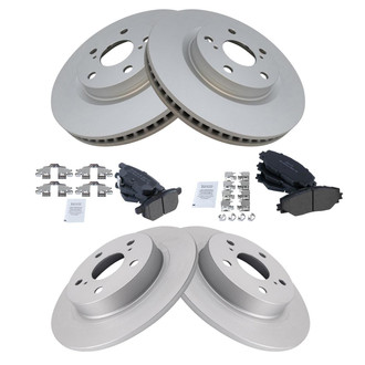 TRQ® - Disc Brake Kit with Semi-Metallic Pads