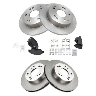 TRQ® - Disc Brake Kit with Semi-Metallic Pads