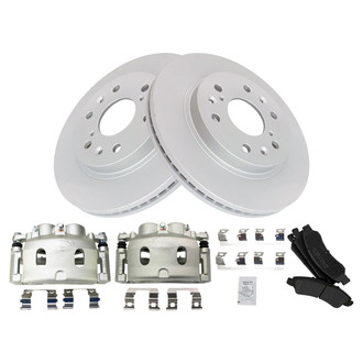 TRQ® - Front Disc Brake Kit with Semi-Metallic Pads and Calipers