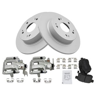TRQ® - Rear Disc Brake Kit with Semi-Metallic Pads and Calipers
