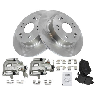 TRQ® - Rear Disc Brake Kit with Semi-Metallic Pads and Calipers