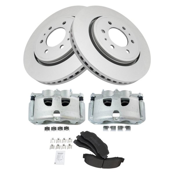 TRQ® - Front Disc Brake Kit with Semi-Metallic Pads and Calipers