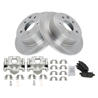 TRQ® - Rear Disc Brake Kit with Semi-Metallic Pads and Calipers