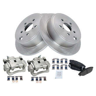 TRQ® - Rear Disc Brake Kit with Semi-Metallic Pads and Calipers
