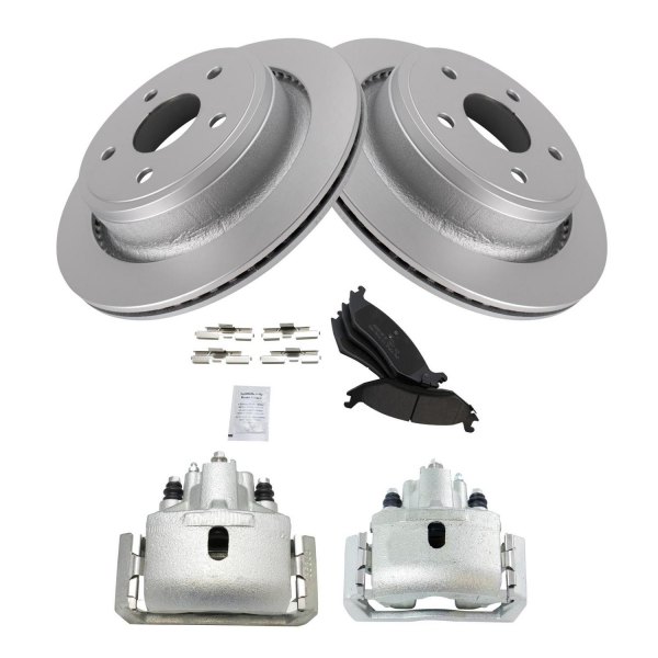 TRQ® - Rear Disc Brake Kit with Semi-Metallic Pads and Calipers