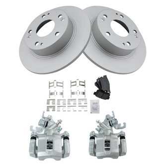 TRQ® - Rear Disc Brake Kit with Semi-Metallic Pads and Calipers