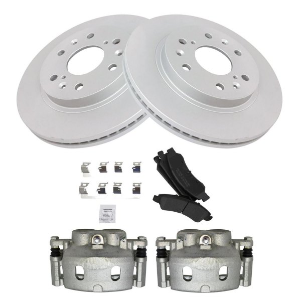 TRQ® - Front Disc Brake Kit with Semi-Metallic Pads and Calipers