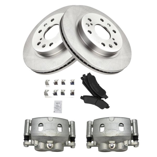 TRQ® - Front Disc Brake Kit with Semi-Metallic Pads and Calipers