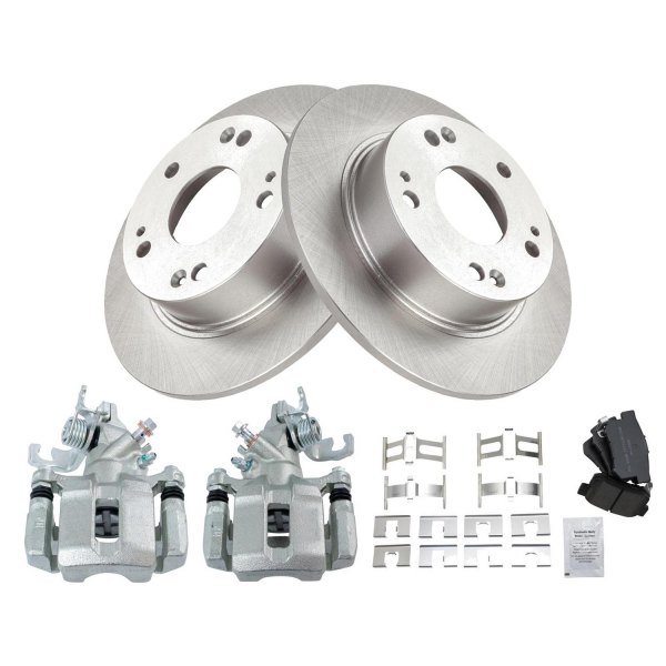 TRQ® - Rear Disc Brake Kit with Semi-Metallic Pads and Calipers