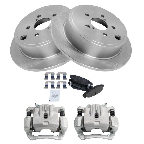 TRQ® - Rear Disc Brake Kit with Semi-Metallic Pads and Calipers