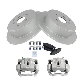 TRQ® - Rear Disc Brake Kit with Semi-Metallic Pads and Calipers