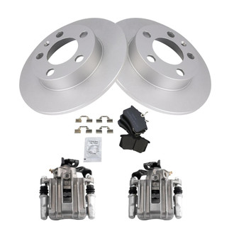 TRQ® - Rear Disc Brake Kit with Semi-Metallic Pads and Calipers