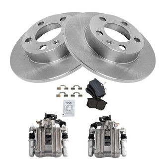 TRQ® - Rear Disc Brake Kit with Semi-Metallic Pads and Calipers