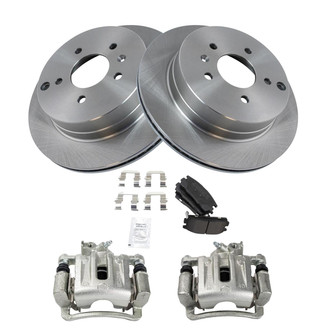 TRQ® - Rear Disc Brake Kit with Semi-Metallic Pads and Calipers