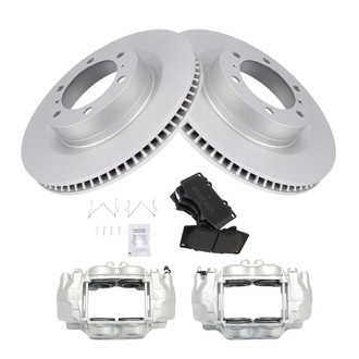 TRQ® - Front Disc Brake Kit with Semi-Metallic Pads and Calipers