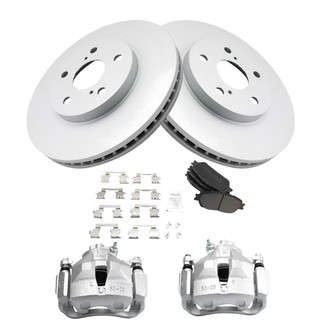 TRQ® - Disc Brake Kit with Semi-Metallic Pads and Calipers
