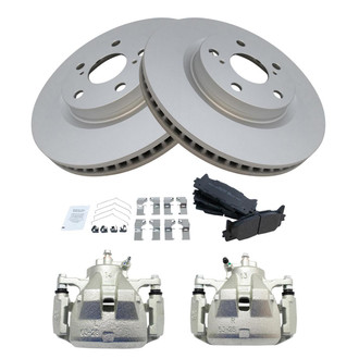 TRQ® - Front Disc Brake Kit with Semi-Metallic Pads and Calipers