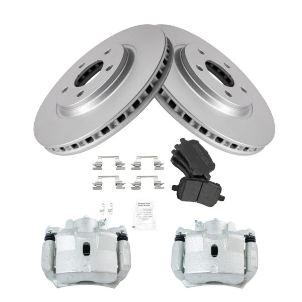 TRQ® - Front Disc Brake Kit with Semi-Metallic Pads and Calipers