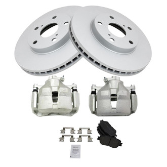 TRQ® - Front Disc Brake Kit with Semi-Metallic Pads and Calipers