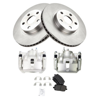 TRQ® - Front Disc Brake Kit with Semi-Metallic Pads and Calipers