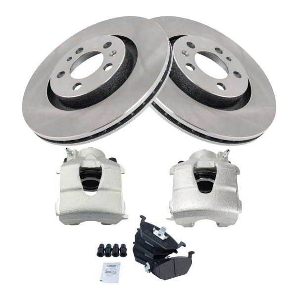 TRQ® - Front Disc Brake Kit with Semi-Metallic Pads and Calipers