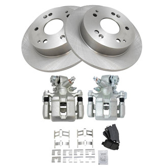 TRQ® - Rear Disc Brake Kit with Semi-Metallic Pads and Calipers